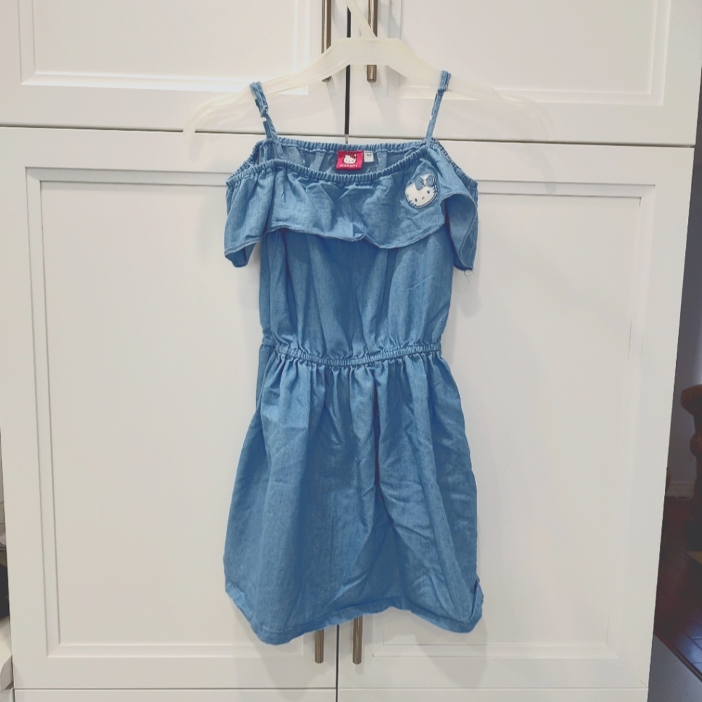 HELLO KITTY GIRLS RUFFLE DRESS SIZE 10